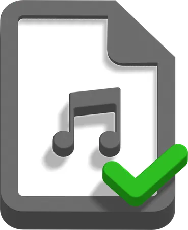 Music file  3D Icon