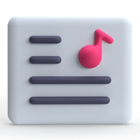 Music File  3D Icon