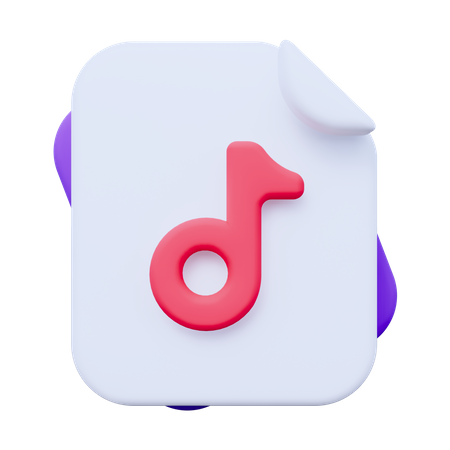 Music File  3D Icon