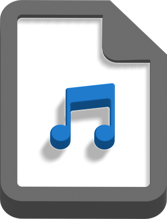 Music File  3D Icon