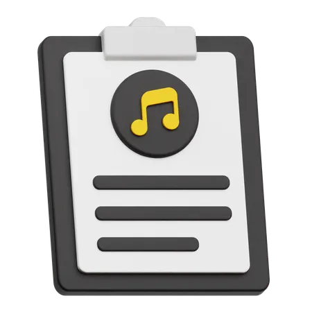 Music File  3D Icon