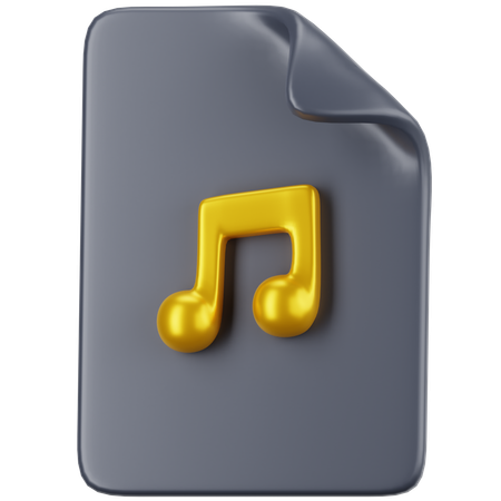 Music File  3D Icon