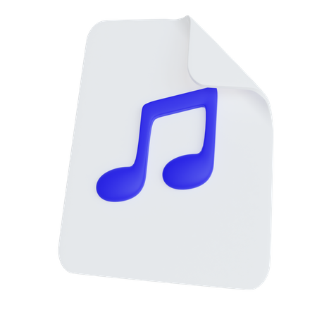 Music File  3D Icon