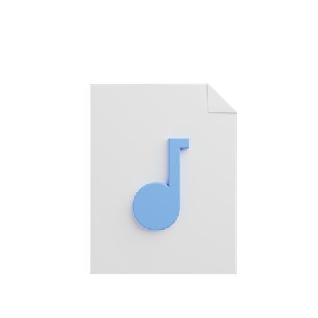 Music File 3D Illustration
