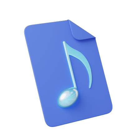 音楽ファイル  3D Icon