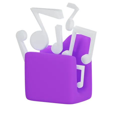 Music Folder 3 D Icon 3D Icon