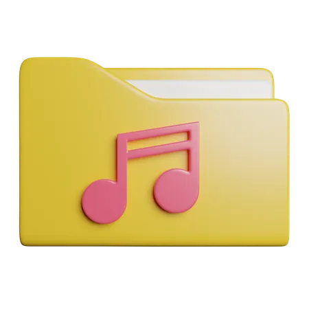 Music Folder File 3D Icon