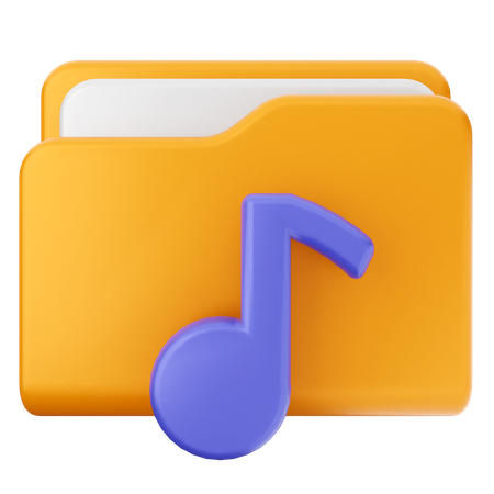 音楽フォルダ  3D Icon