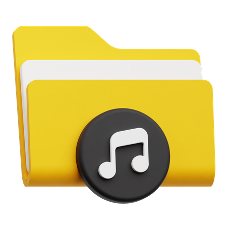 音楽フォルダ  3D Icon