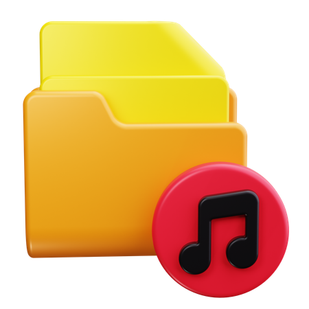 Music Folder  3D Icon