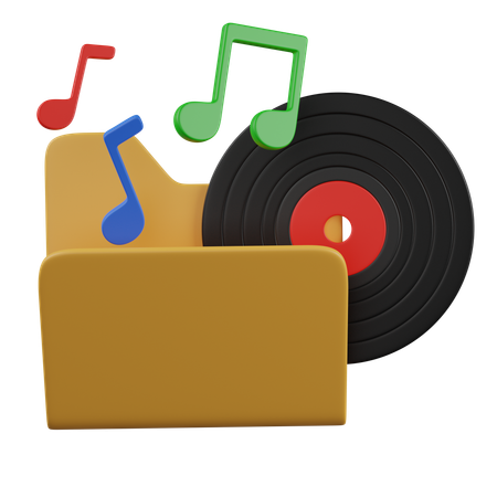 Music Folder  3D Icon