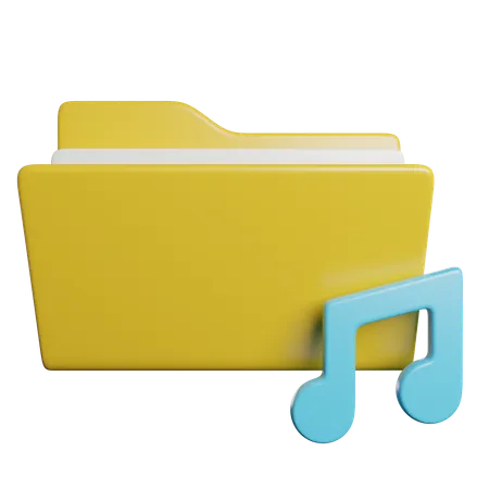 Music Folder  3D Icon