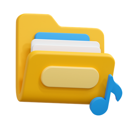 Music folder  3D Icon