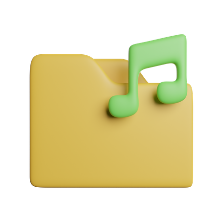 Music Folder 3D Icon