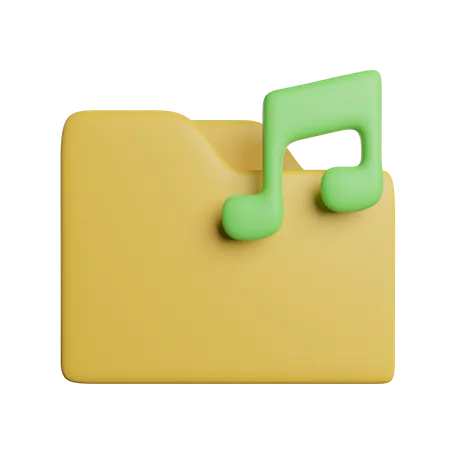 Music Folder 3D Icon