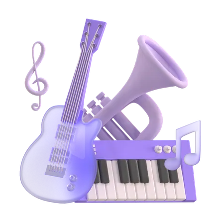 Music Instruments  3D Icon