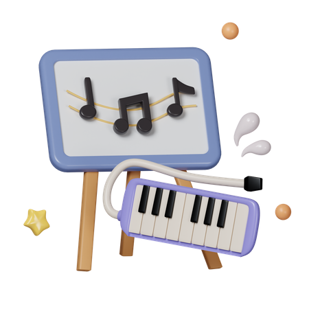 음악 수업  3D Icon