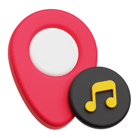 音楽の場所  3D Icon