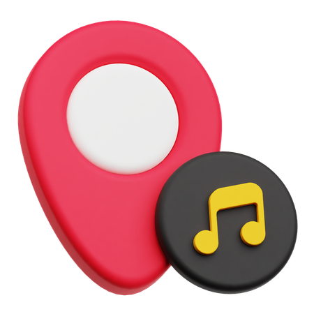 Music Location  3D Icon