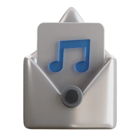 Music Mail  3D Icon
