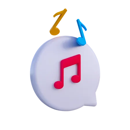 Music Message 3D Illustration
