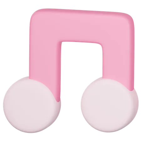 3 D Icon Of Pink Music Note 3D Icon
