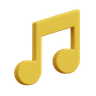 music note 3d logo
