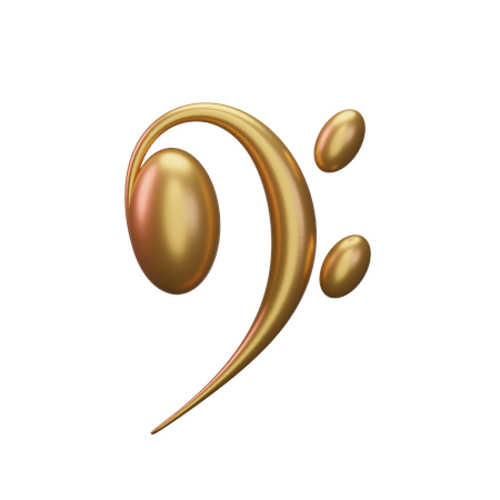 Music Note Gold  3D Icon