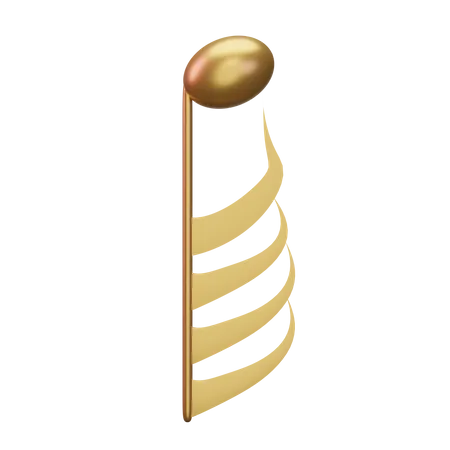 Music Note Gold  3D Icon