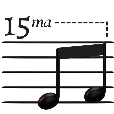 Music Note Gold  3D Icon