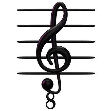 Music Note Gold  3D Icon