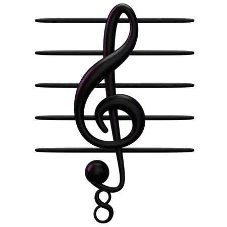 Music Note Gold  3D Icon