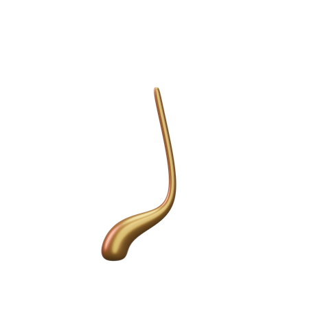 Music Note Gold  3D Icon