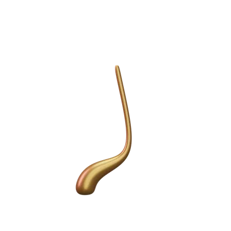 Music Note Gold  3D Icon