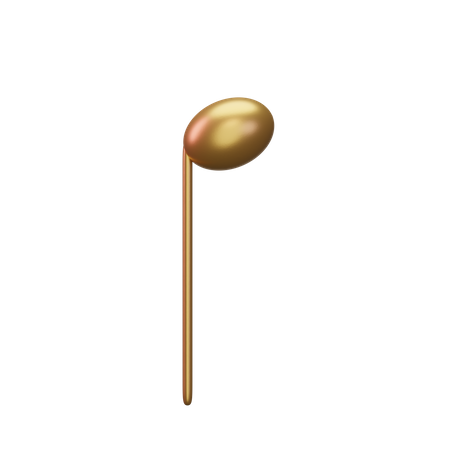 Music Note Gold  3D Icon