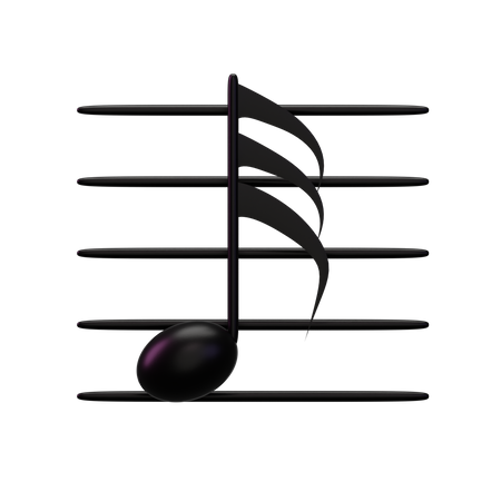 Music Note Gold  3D Icon