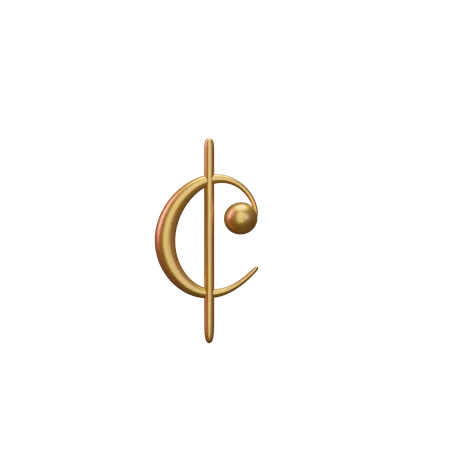 Music Note Gold  3D Icon