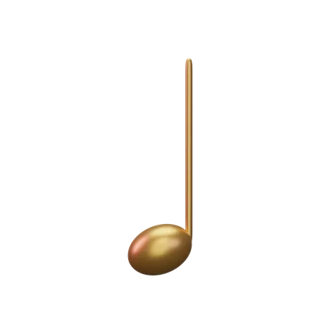 Music Note Gold  3D Icon