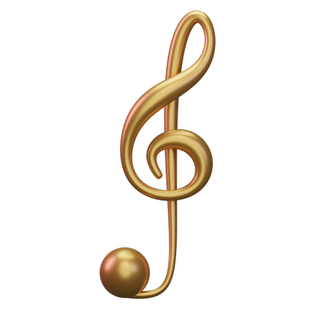 Music Note Gold  3D Icon