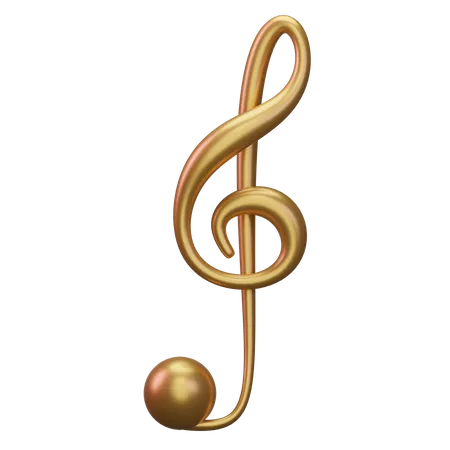 Music Note Gold  3D Icon