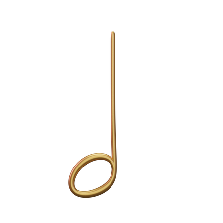 Music Note Gold  3D Icon