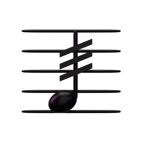 Music Note Gold  3D Icon