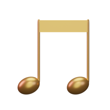 Music Note Gold  3D Icon