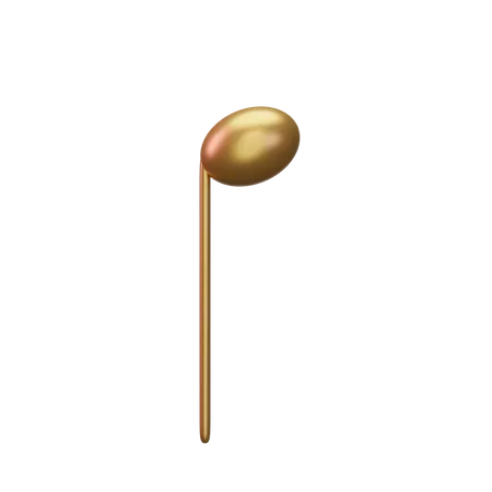 Music Note Gold  3D Icon