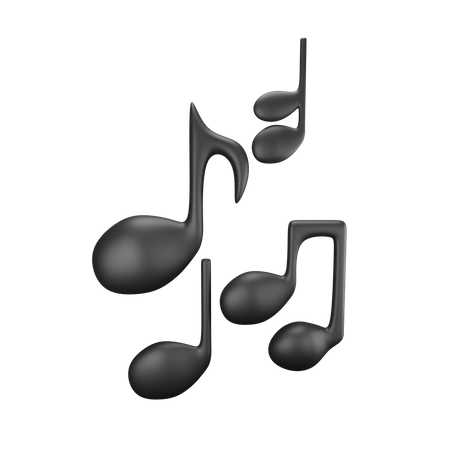 Music Notes 3D Illustration