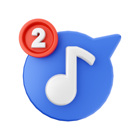 Music Notification 3D Icon