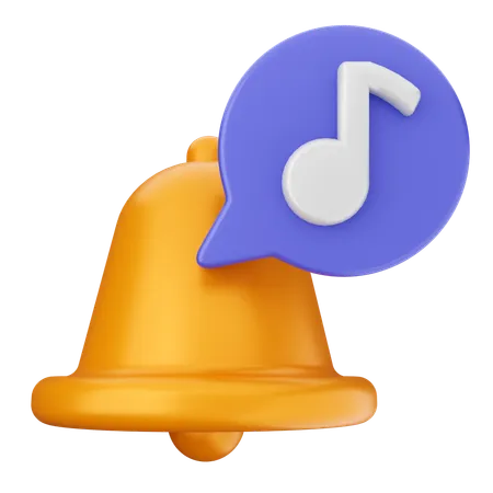 Music Notification Bell  3D Icon