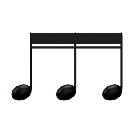 Music Octuple whole note  3D Icon