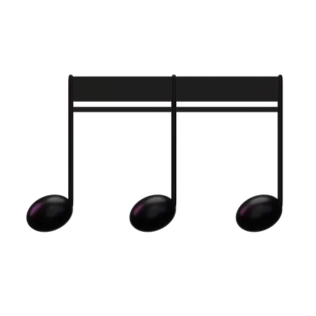 Music Octuple whole note  3D Icon