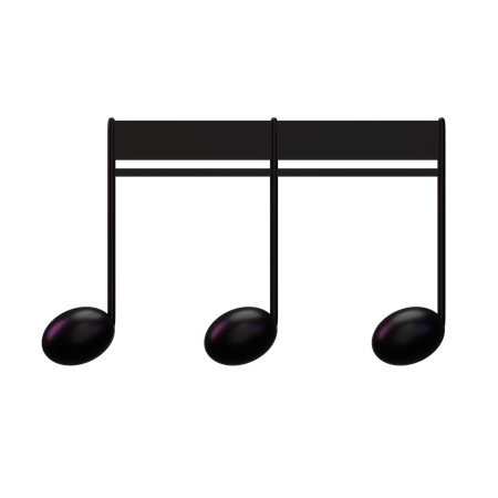 Music Octuple whole note  3D Icon